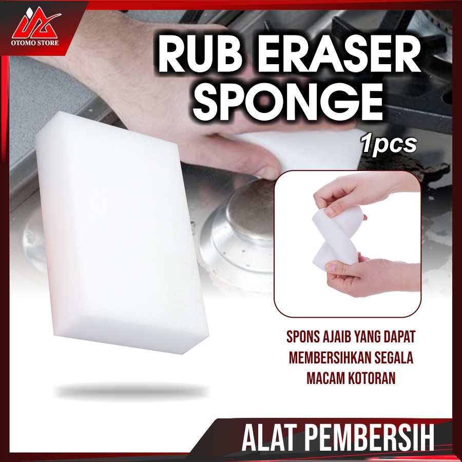 RUB ERASER Spons Busa Ajaib Magic Sponge Pembersih Serbaguna Nano Spon Rub Eraser Perlengkapan Rumah