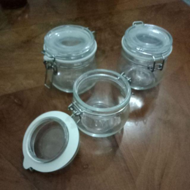 Toples Bumbu Kaca Krkn Tempat Penyimpanan Bumbu Masak 13cl Isi 3 Pcs