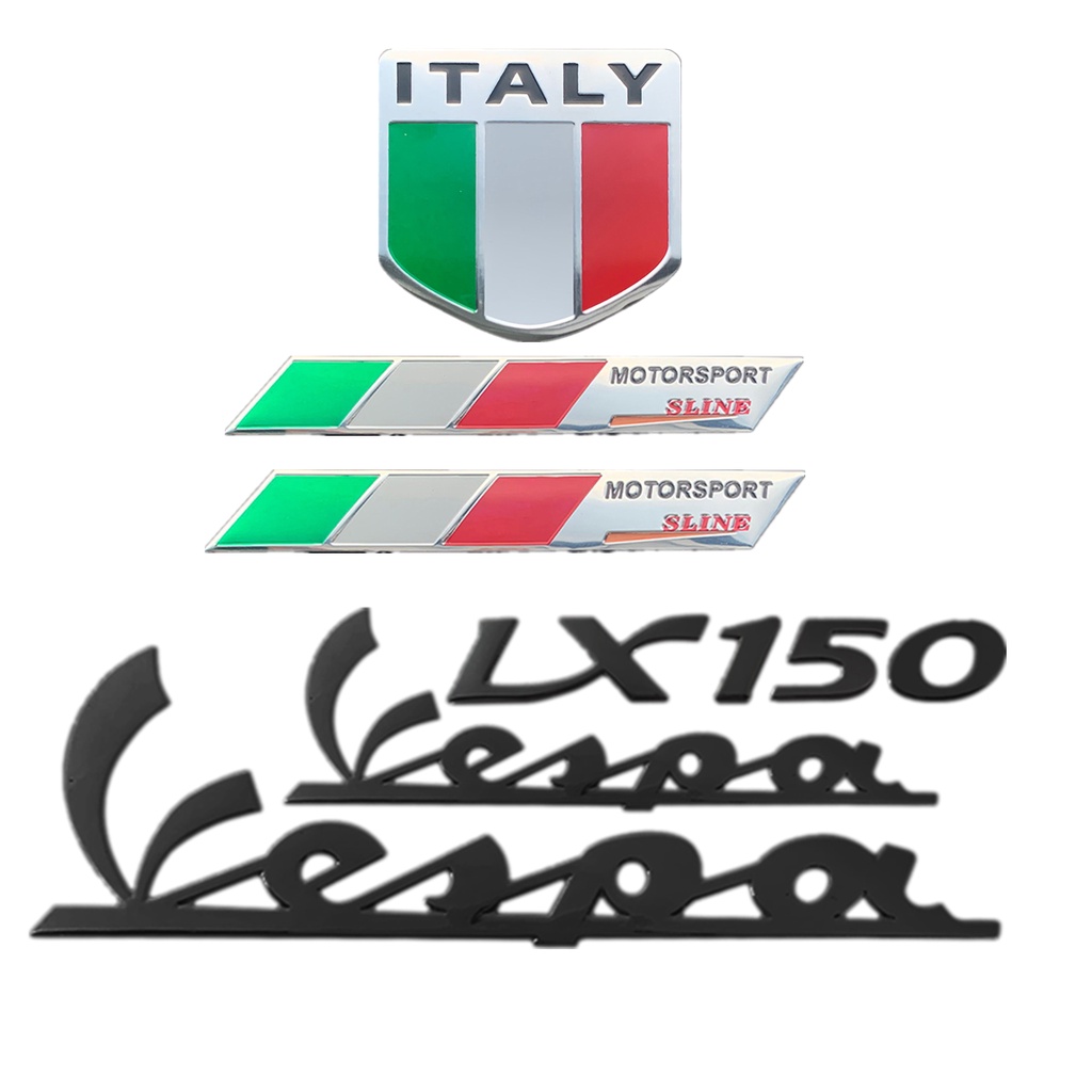 Vespa Stiker Emblem 3D Bahan Aluminum Pvc Untuk Dekorasi Tanki Roda Skuter Piaggio Vespa Lx125 Lx150