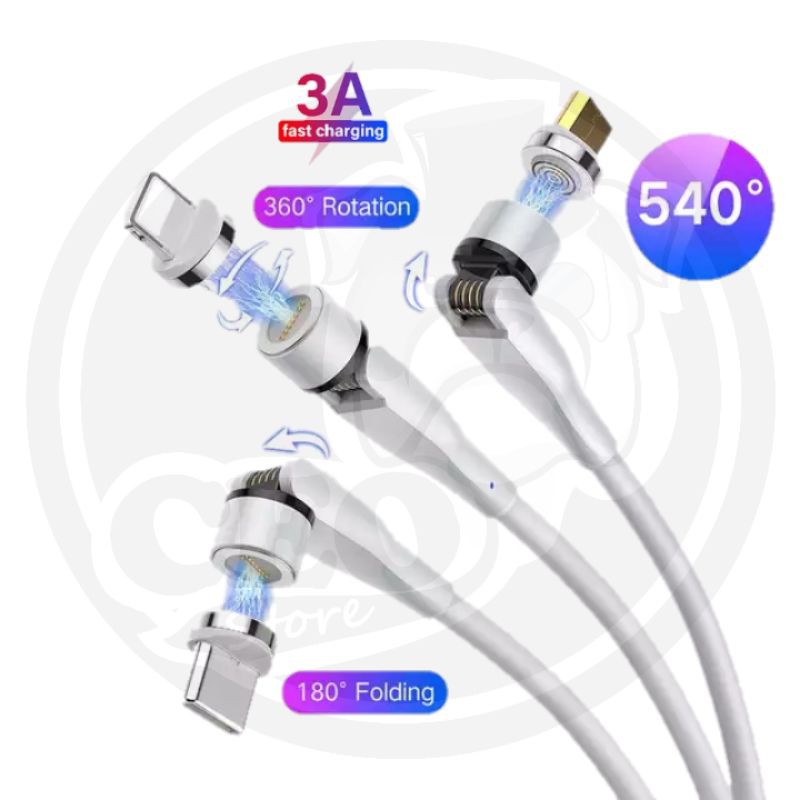 Kabel data lightning 540° magnetic fast charging 3A