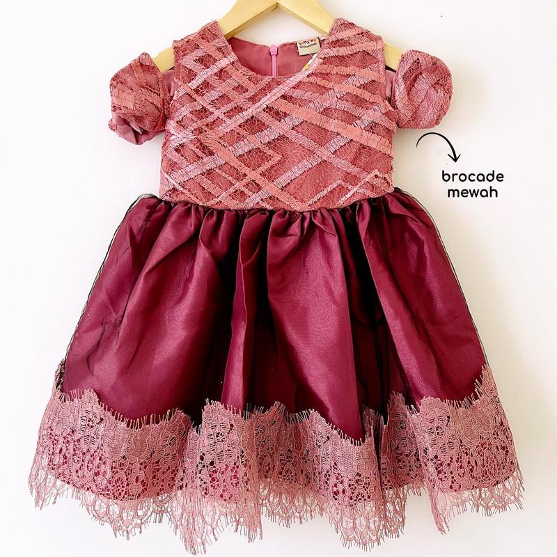 Dress Pesta Kondangan Ulang Tahun Mewah Lucu Bayi Anak Perempuan Cewek Terlaris Kode 12 Babeebabyshop