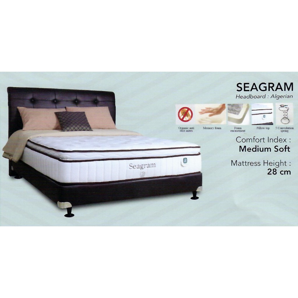 Airland Set Springbed Seagram + Divan dan Headboard Sandaran