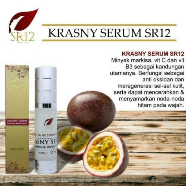 Mencerahkan dan Menyamarkan noda hitam krasny serum SR12 BPOM ORIGINAL