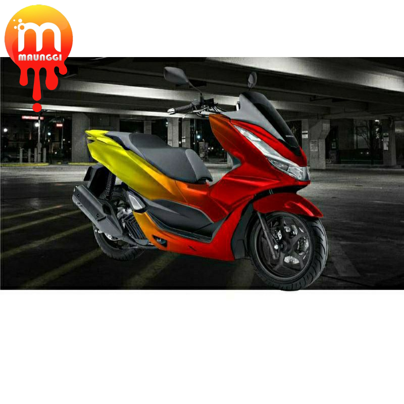 Decal pcx 160 full body motif gradasi merah Sticker decal new pcx Striping motor fullbody