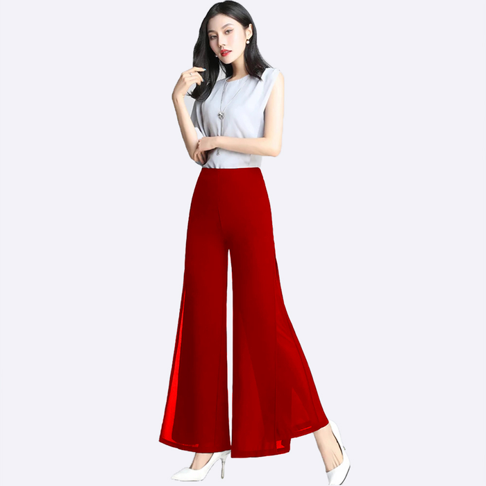 Celana Panjang Sifon gaya korea wanita dewasa -  Mayu - Merah - Jf