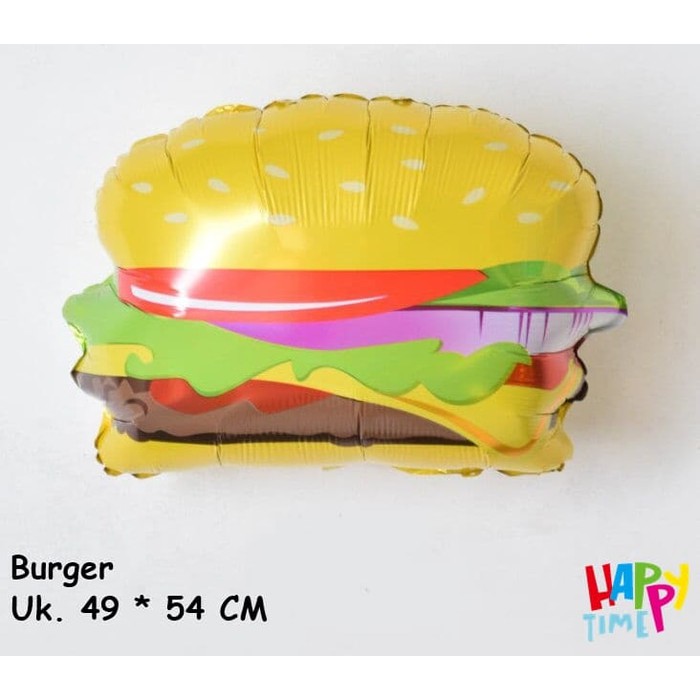 BALON FOIL BURGER (JUMBO) BALON FOIL WARNA WARNI BALON FOIL PESTA BALON FOIL LUCU