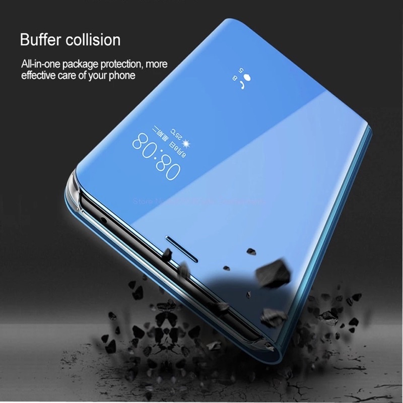 Flip Smart Mirror XIAOMI REDMI NOTE 4 4X 5 PRO 5A PRIME 6 7 8 PRO Auto Lock Clear Case Standing Cover