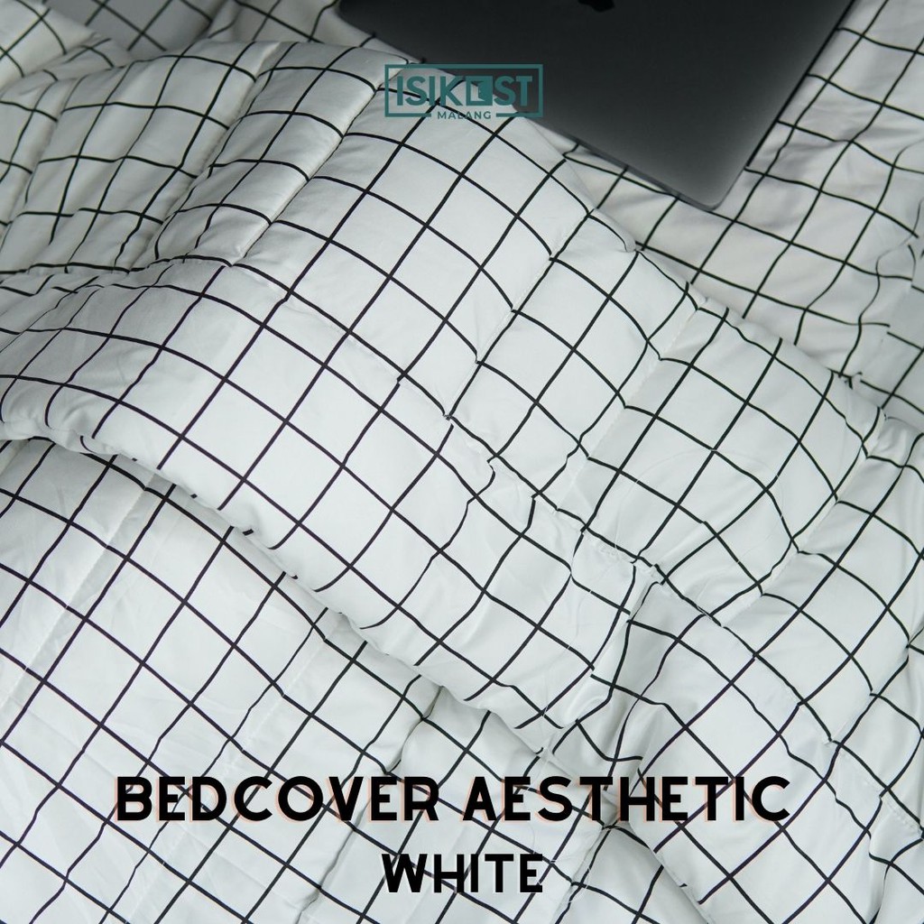 BEDCOVER AESTHETIC WHITE / BEDCOVER PUTIH