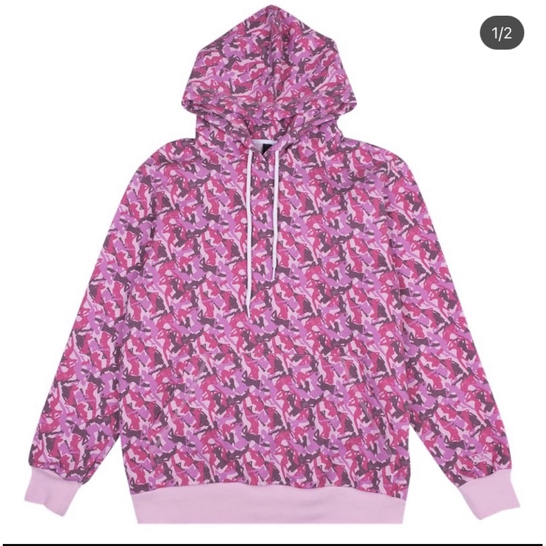 HOODIE PUBLIC CULTURE “PINK CAMO” LUCID DREAM SZ XL