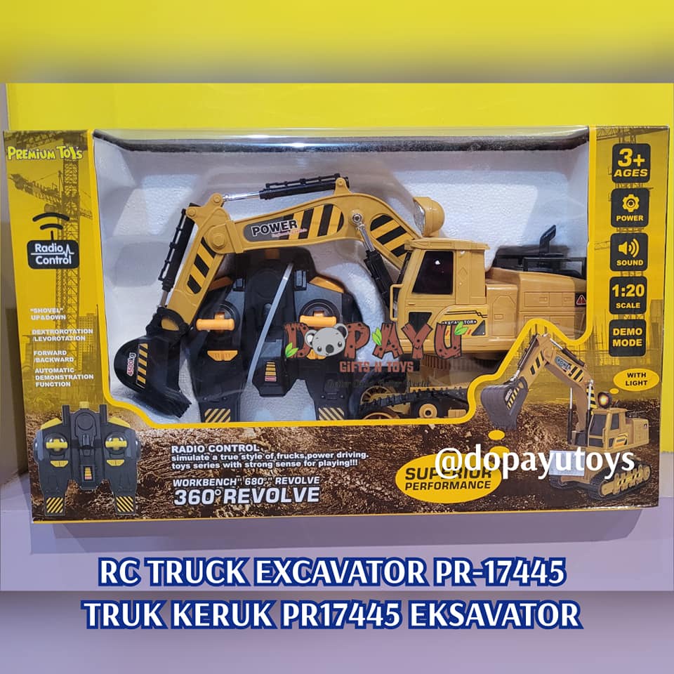 MAINAN TRUK RC EXCAVATOR TRUCK PR-17445 TRUK KERUK PR17445 EKSAVATOR REMOTE CONTROL