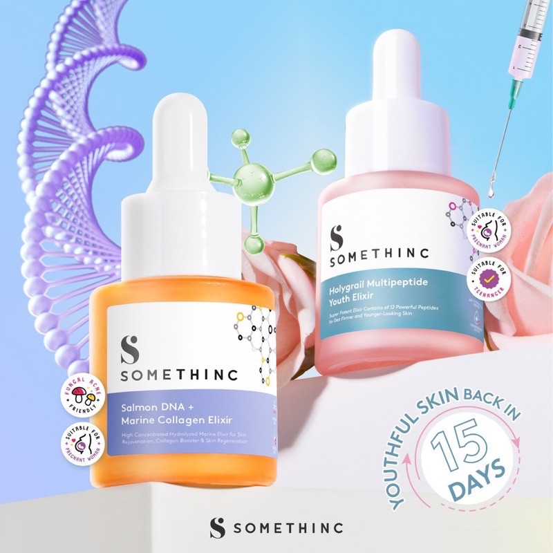 SOMETHINC SALMON DNA + MARINE COLLAGEN & SOMETHINC HOLYGRAIL MULTIPEPTIDE YOUTH ELIXIR SERUM