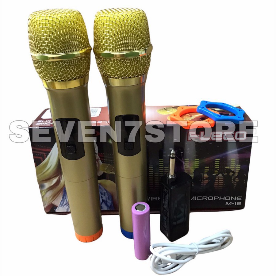 Mic/Micropon/Microfon/Microphone Wireless FLECO M12 Suara Mantappp