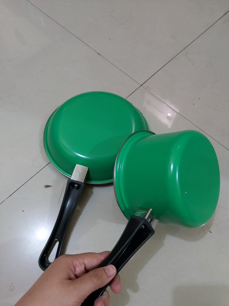 Maspion Pastela Milk Pan 14cm Dan Fry Pan 20cm Anti Lengket