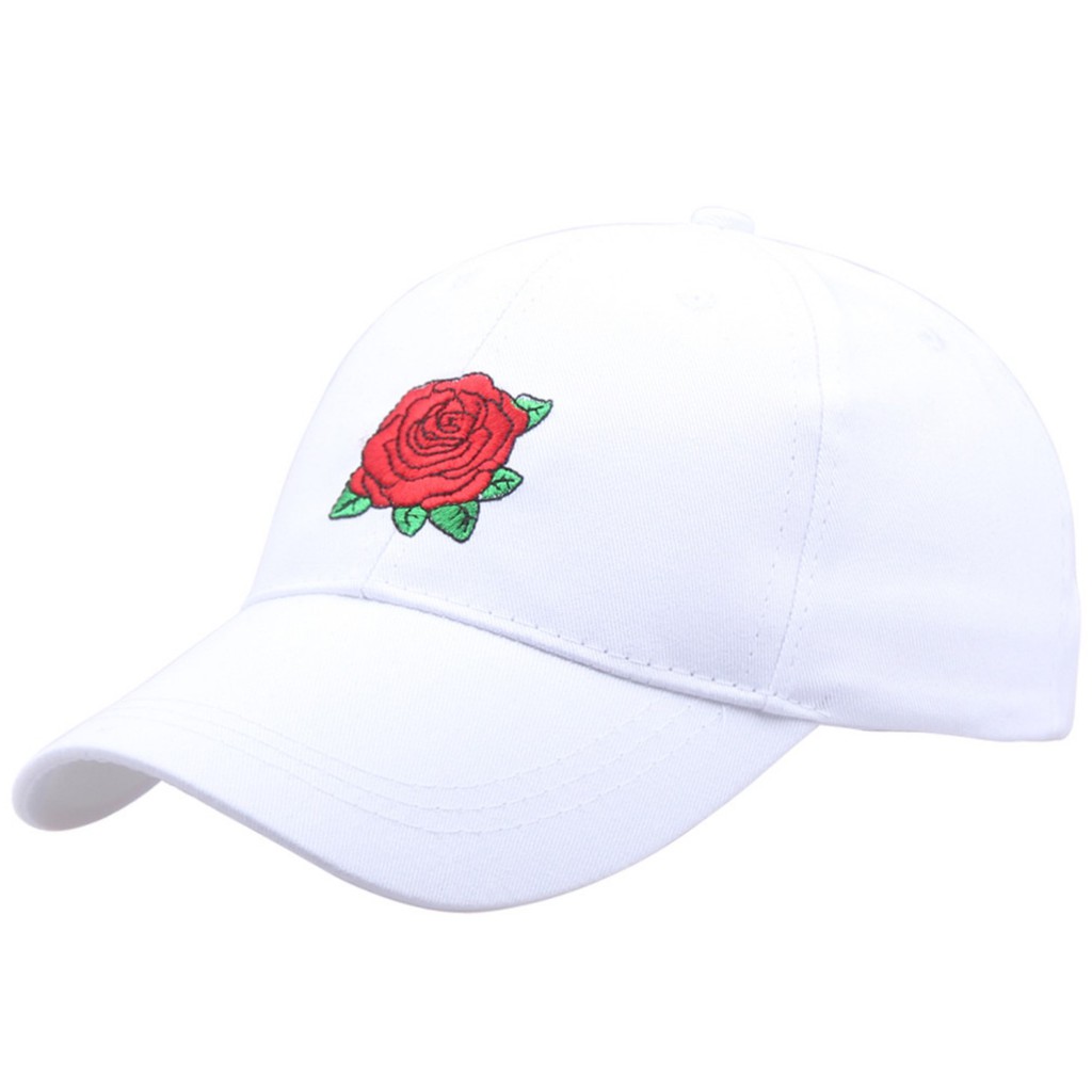 TBRO topi bunga mawar rose bordir baseball cap korea jepang kpop idol import