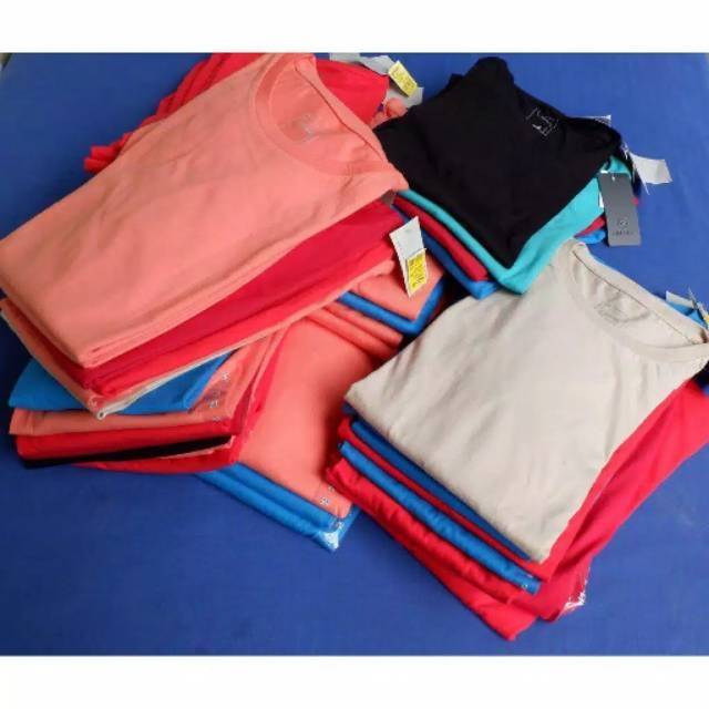  Kaos  tzone polos  panjang lengan Ori  100 komplit tag 