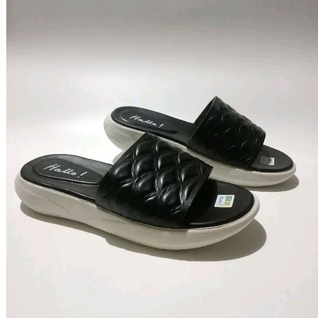 Hello Slop Sandal Cewek Slip On Branded Original (Hello Keysa)