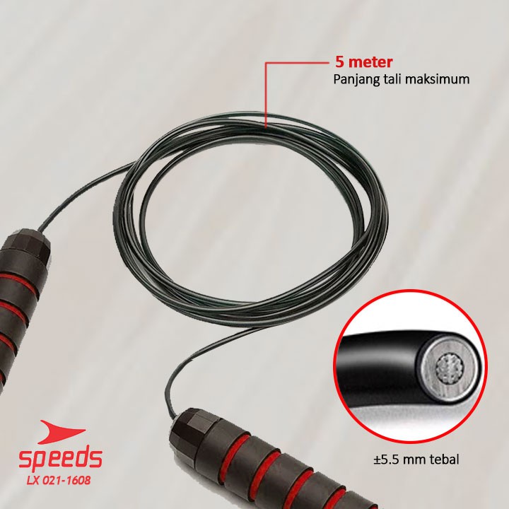 (MAINANKYU) Skipping SPEEDS Lompat Tali Loncat Jump Rope Alat Olahraga Anak Remaja Dewasa 021-1608