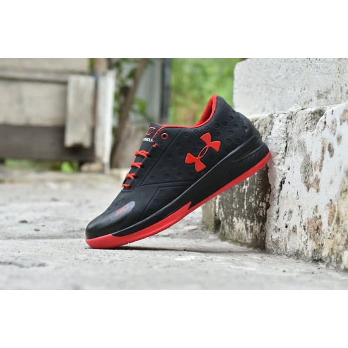 Sepatu Sport Under Armour Curry One Hitam Merah - Running Pria