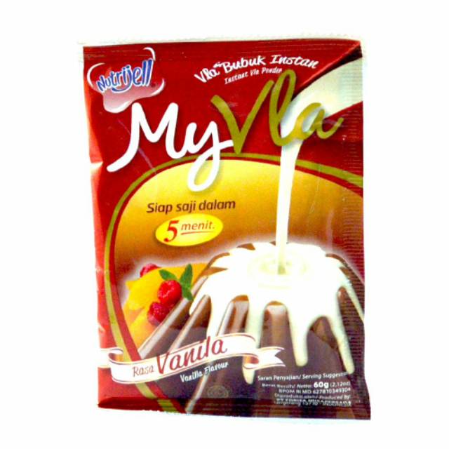 

my VLA Rasa VANILA fla instant saos pudding puding agar sachet 60gr