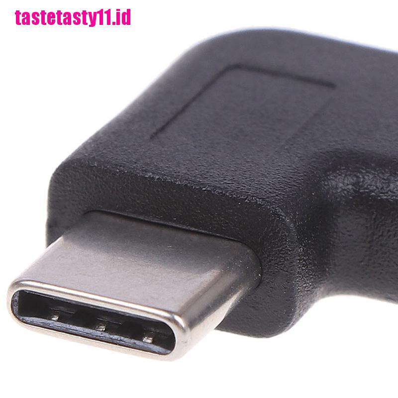 Konverter Sudut Kanan 90 Derajat USB 3.1 Tipe C Male Ke Female USB-C