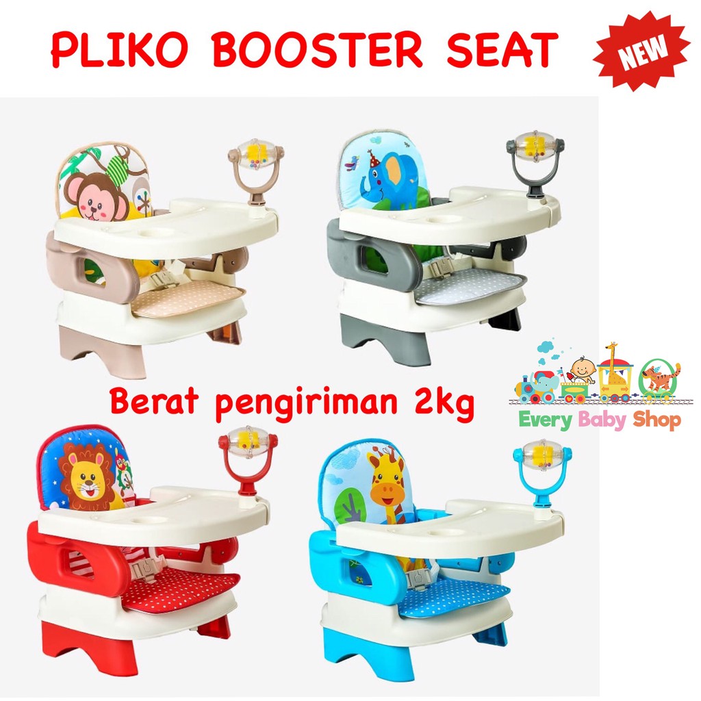 Pliko Folding Booster Seat With Extra Pad New Toys Mainan Baby Deluxe Comfort Kursi Makan Bayi