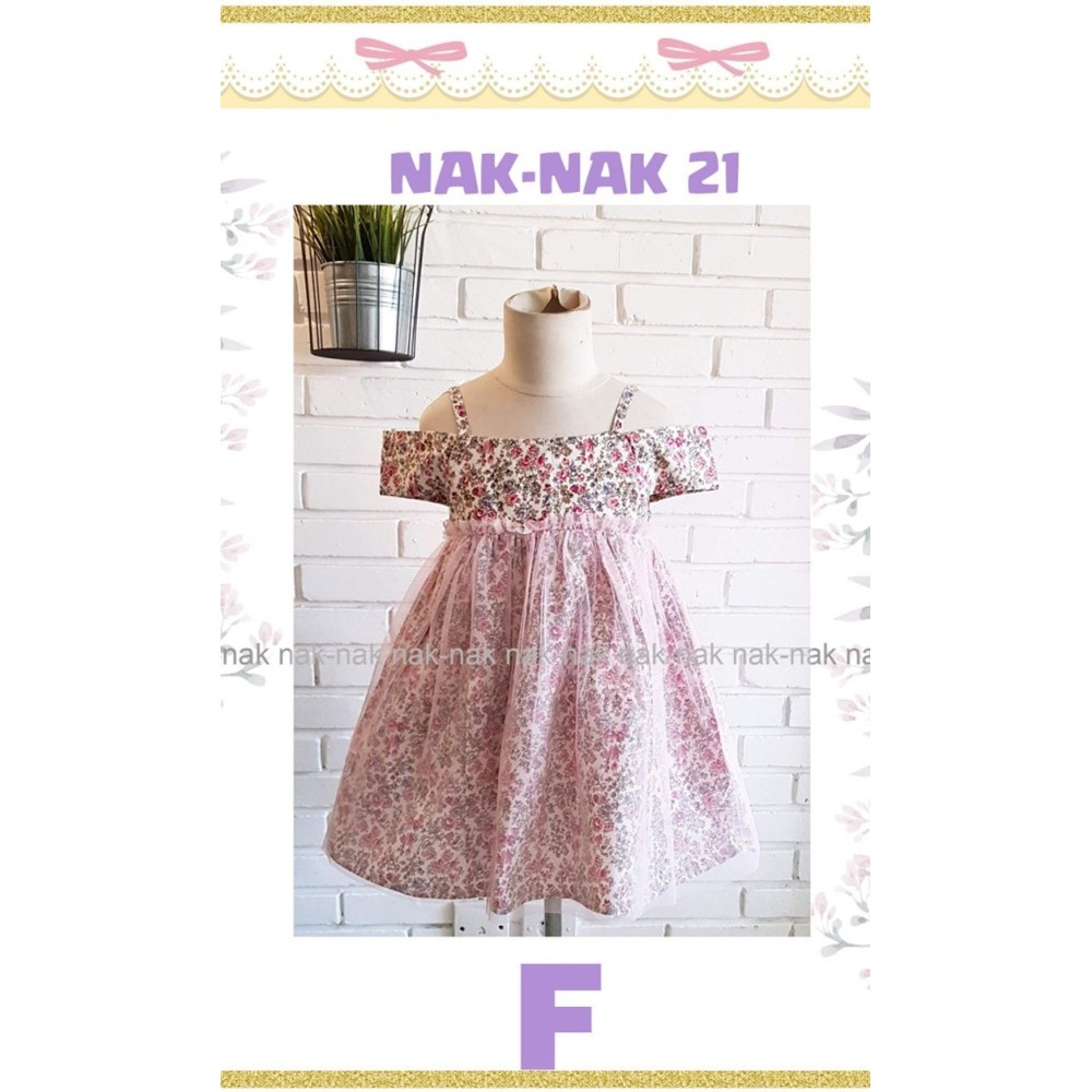 NAK 21-F dress fashion anak perempuan bahan katun motif bunga