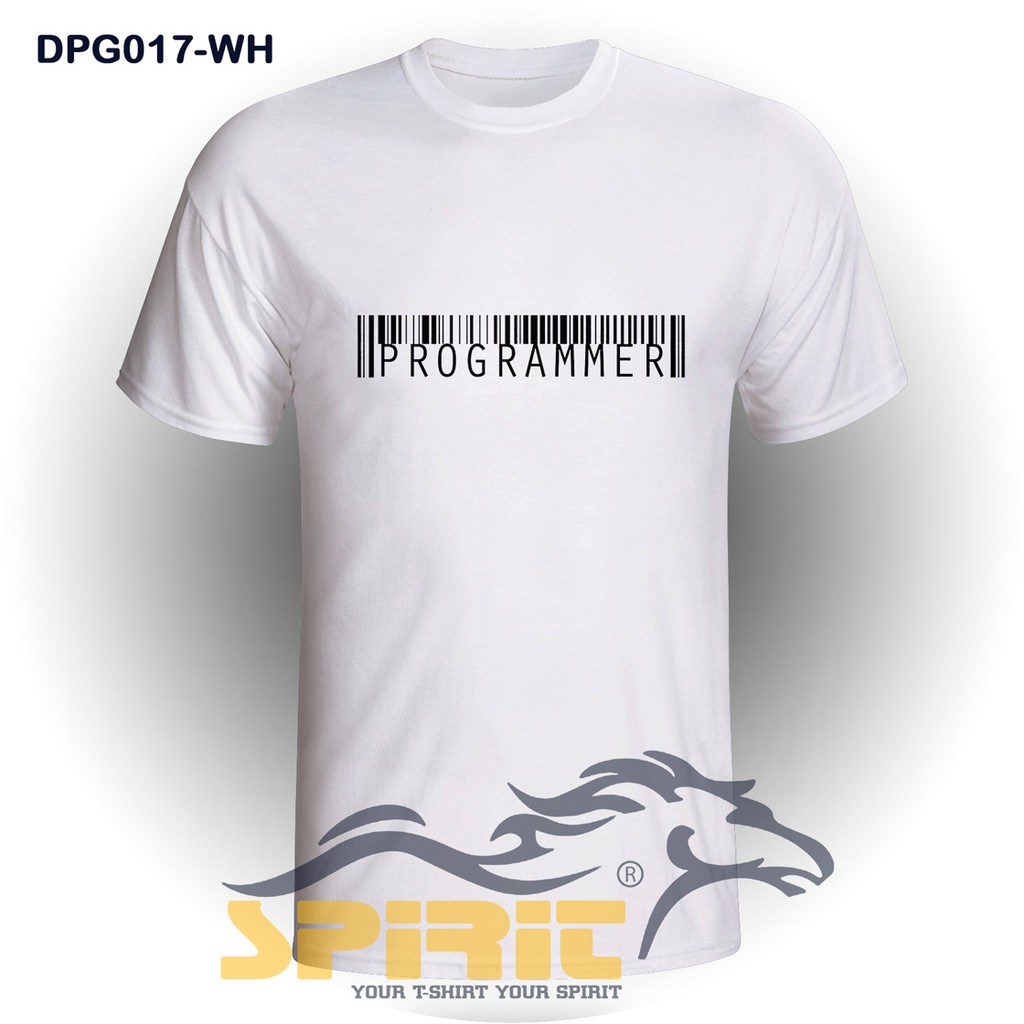 BAJU KAOS BARCODE PROGRAMMING PRIA DISTRO PROFESI IT PROGRAMMER JARINGAN KOMPUTER COWOK DEWASA