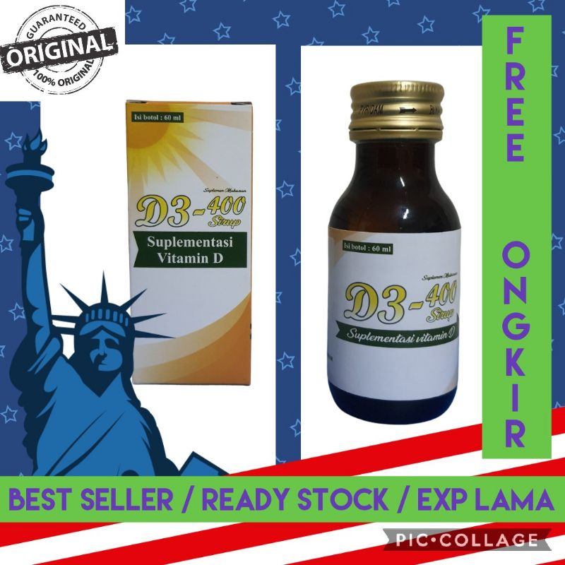 Vitamin D3 400 iu / Vitamin D3 untuk Anak /Vitamin D3 400