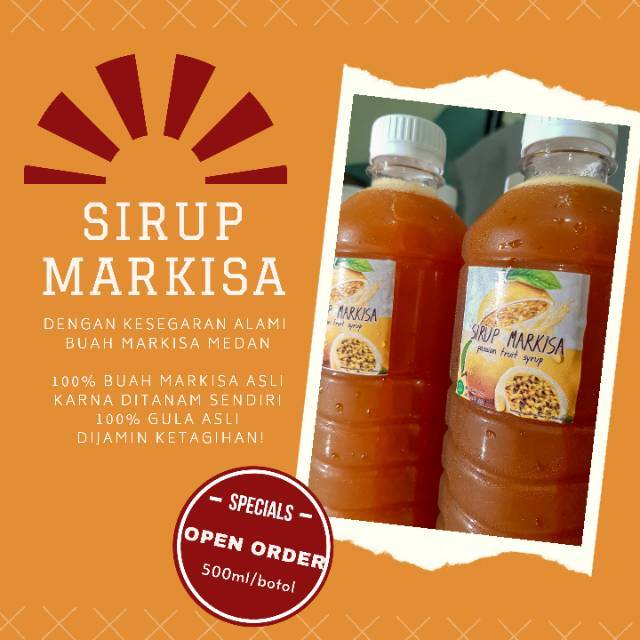 

Sirup Markisa Medan Home Made 100% dari buah markisa medan asli