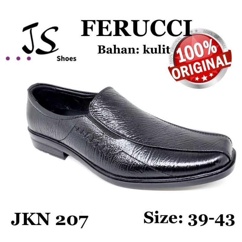 FERUCCI JKN 207 - SEPATU FANTOFEL KULIT PRIA DEWASA MERK FERUCCI