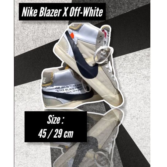 Nike Blazer Mid X Off White - Second - Size 45/29 cm