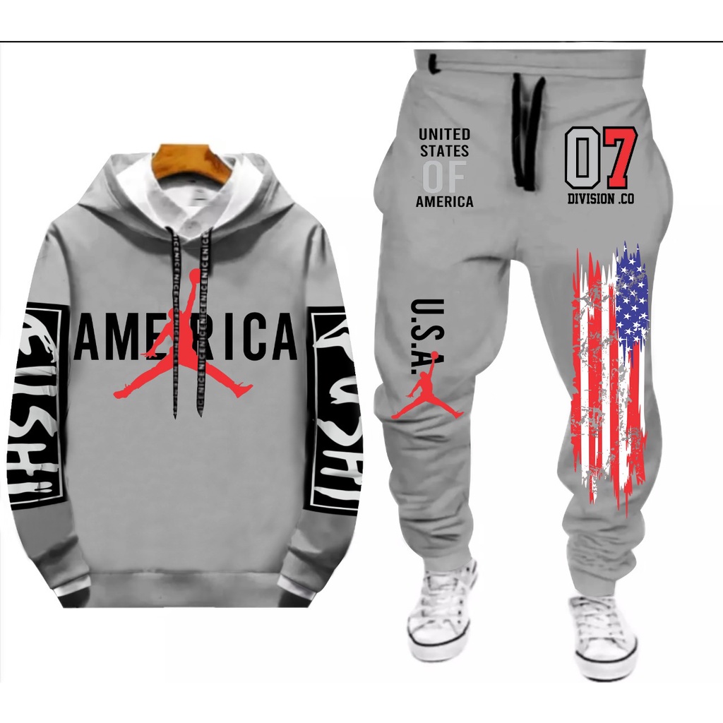 MUKZHOP - STELAN AMERICA / hoodie cowok / celana panjang pria