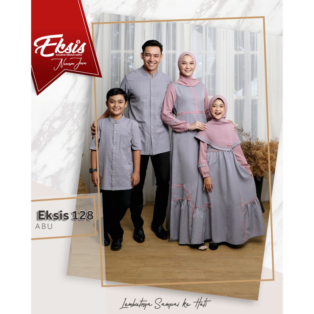 Seply - Baju Baju Couple Keluarga Eksis 128 Abu - Gissel 233 - Kaseo 85 - Kliko 67 - Selia 69