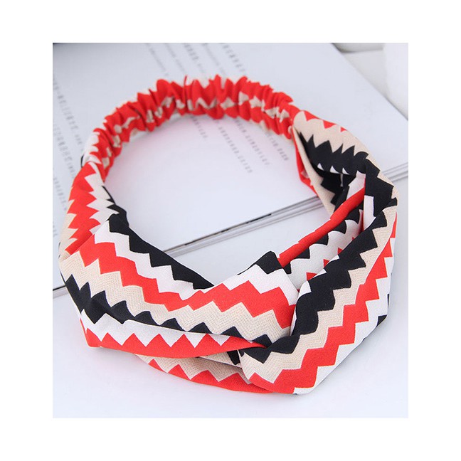 LRC Bando Fashion Sawtooth Pattern Decorated