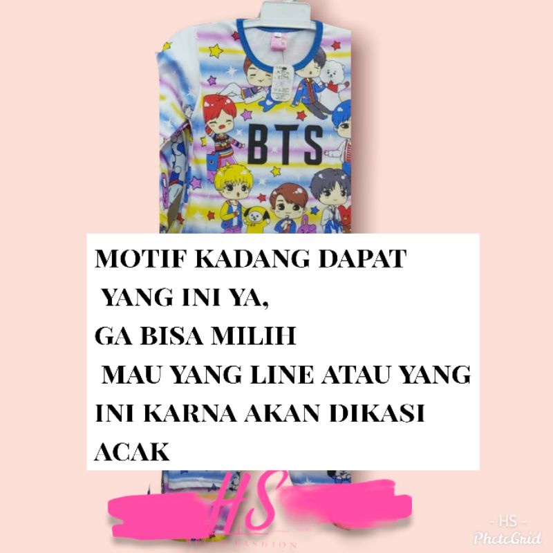 PIYAMA ANAK PP LINE RAINBOW/BAJU TIDUR BTS21/LINE/PIYAMA ANAK/STELAN ANAK