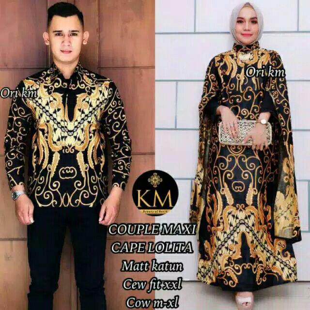 Tasyananu_batik Couple Maxi Cape Etnica Ulir / Couple Cape  Lolita