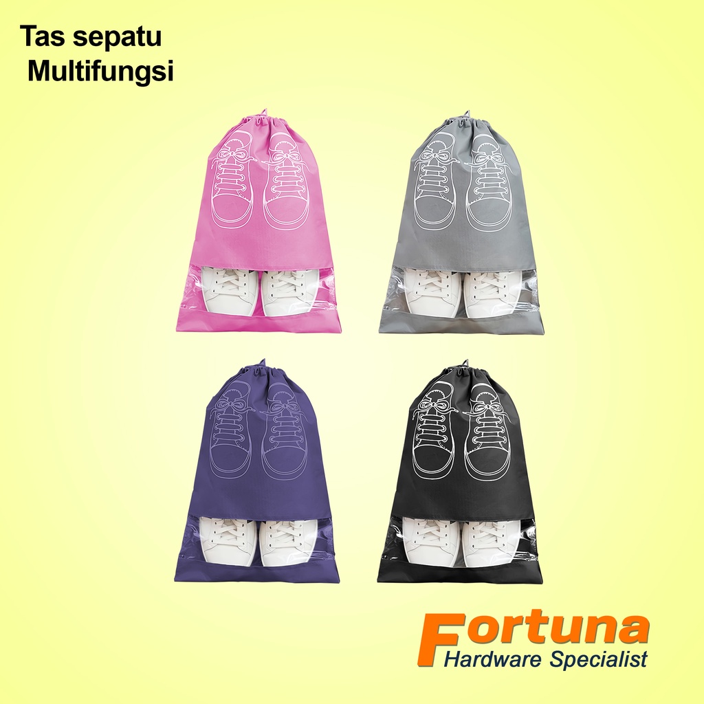 FORTUNA Tas Penyimpanan Sepatu Sandal / Travel Bag Organizer Shoes Pouch