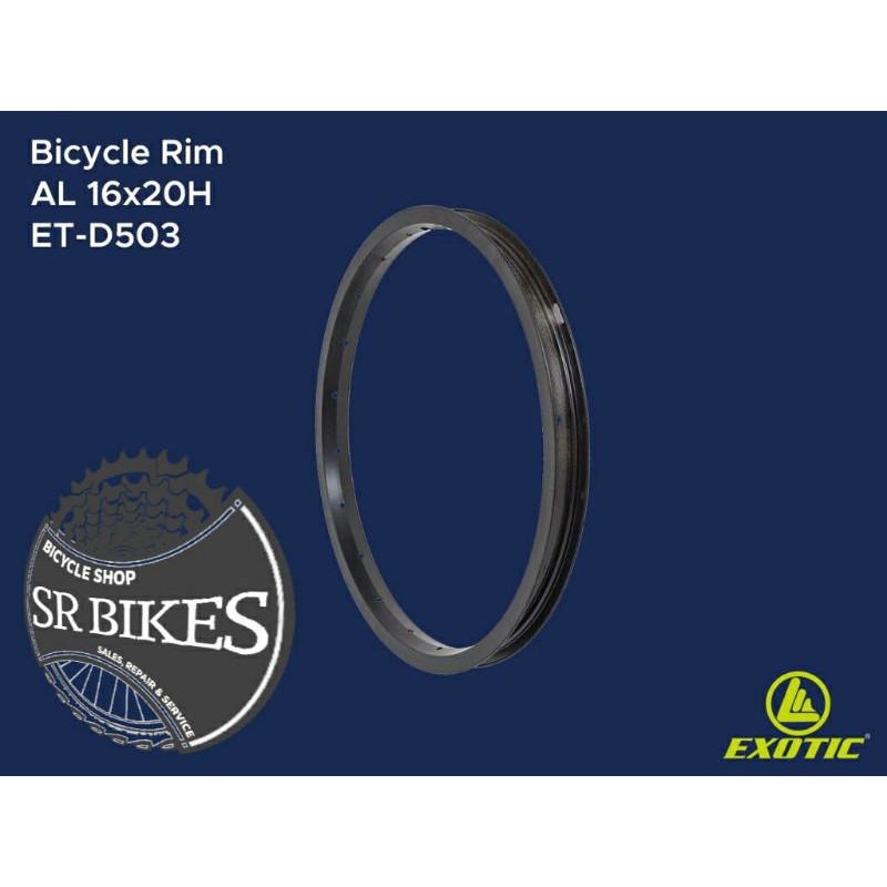 Velg Rims 16 Murni 340 Sepeda Lipat BMX. ALLOY. 20 HOLE. EXOTIC