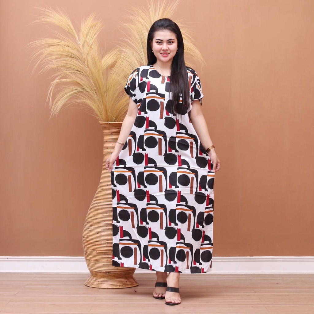 Batik Prass - DASTER RAYON BUSUI HABEL SEMATA KAKI JUMBO-Nirvana Maroon