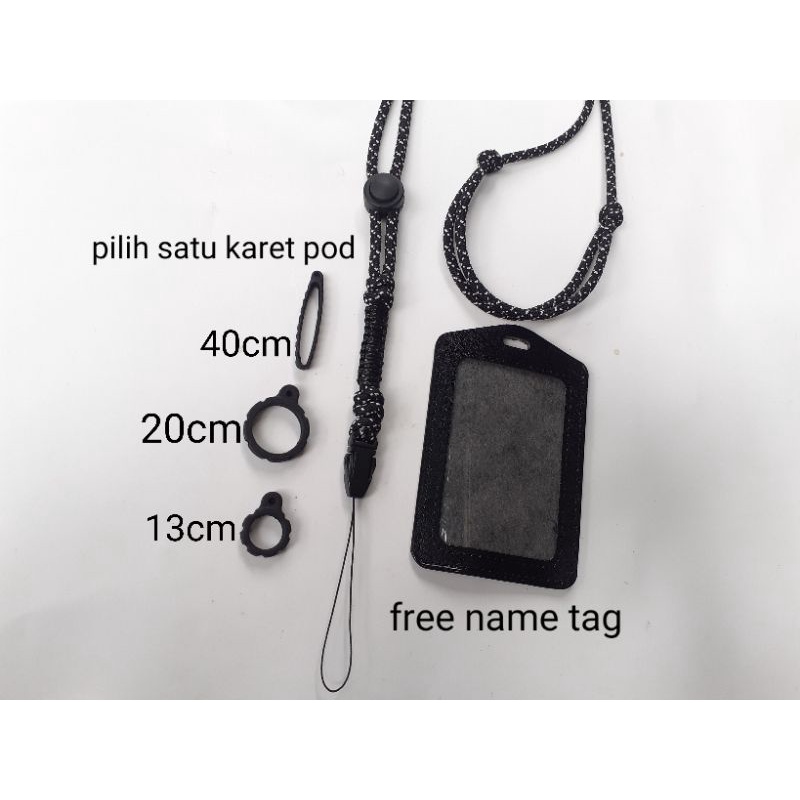 Lanyard pods tali paracord tali hp gantungan Hp Usb pods lanyard custom lanyard id card name tag gantungan id card tactical