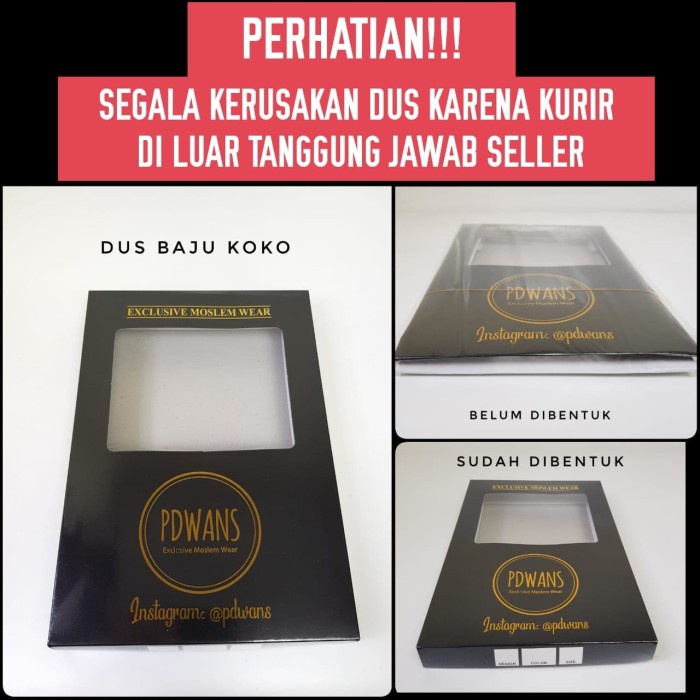 DUS KOTAK Untuk Packing Tambahan Baju Koko PDWANS /2pc