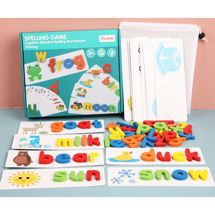 TweedyToys - Spelling Game Treehole - Mainan Edukasi Kayu Mengenal Huruf