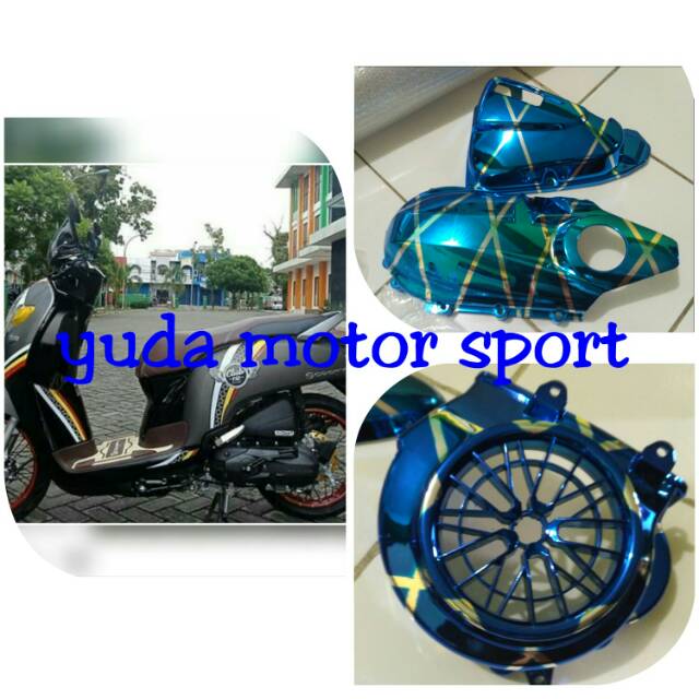 Variasi scoopy esp blue xxx tutup / cover cvt scoopy esp tutup kipas scoopy esp