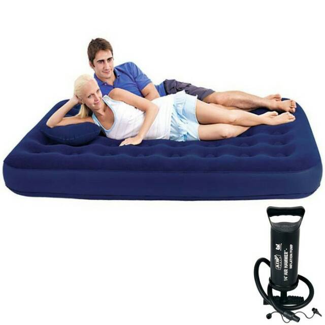 PAKET HEMAT KASUR ANGIN DOUBLE + POMPA 12" / PAKET HEMAT KASUR DOUBLE BESAR 67002