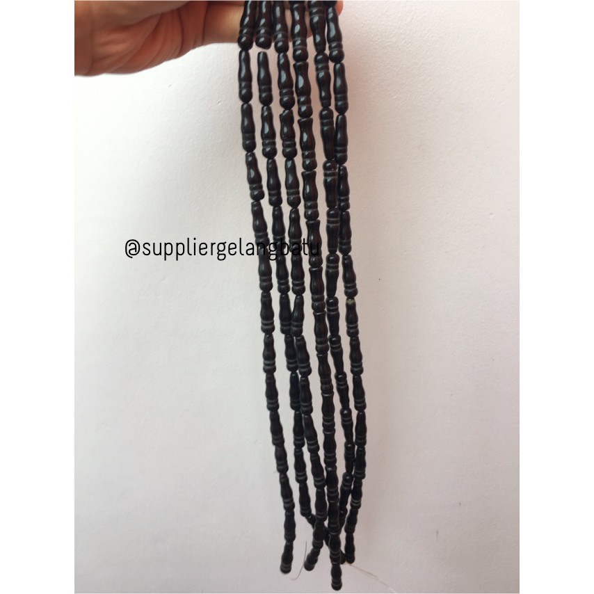 bahan ujung kepala tasbih HITAM aksesoris muslim tasbeh batu kado haji muslimah fashion pria wanita