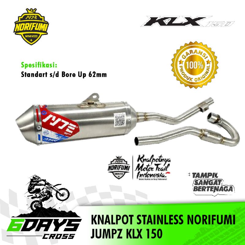 KNALPOT NORIFUMI STAINLESS JUMPZ KLX 150