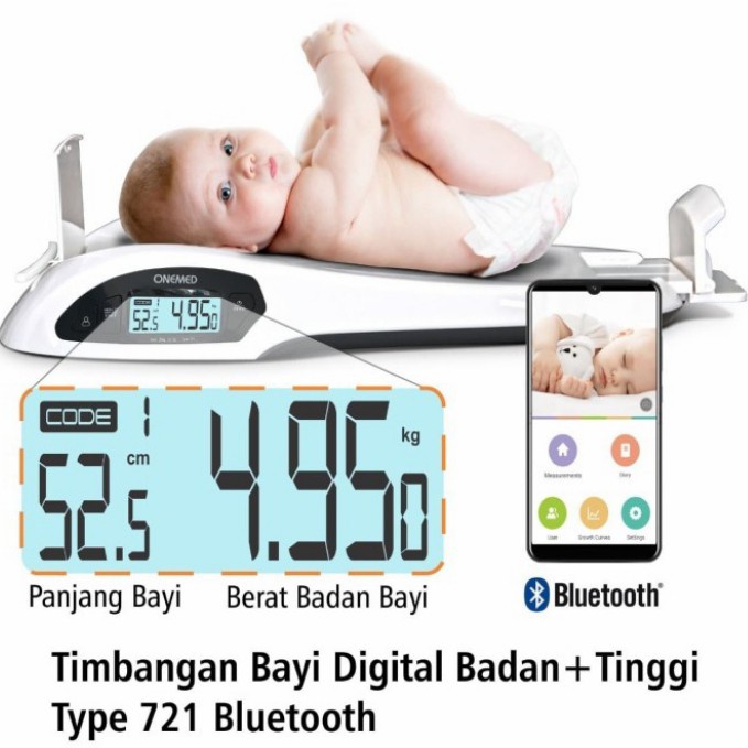 Timbangan Bayi Digital Type 721 &amp; Bluetooth Onemed Baby Scale Digital Onemed Original