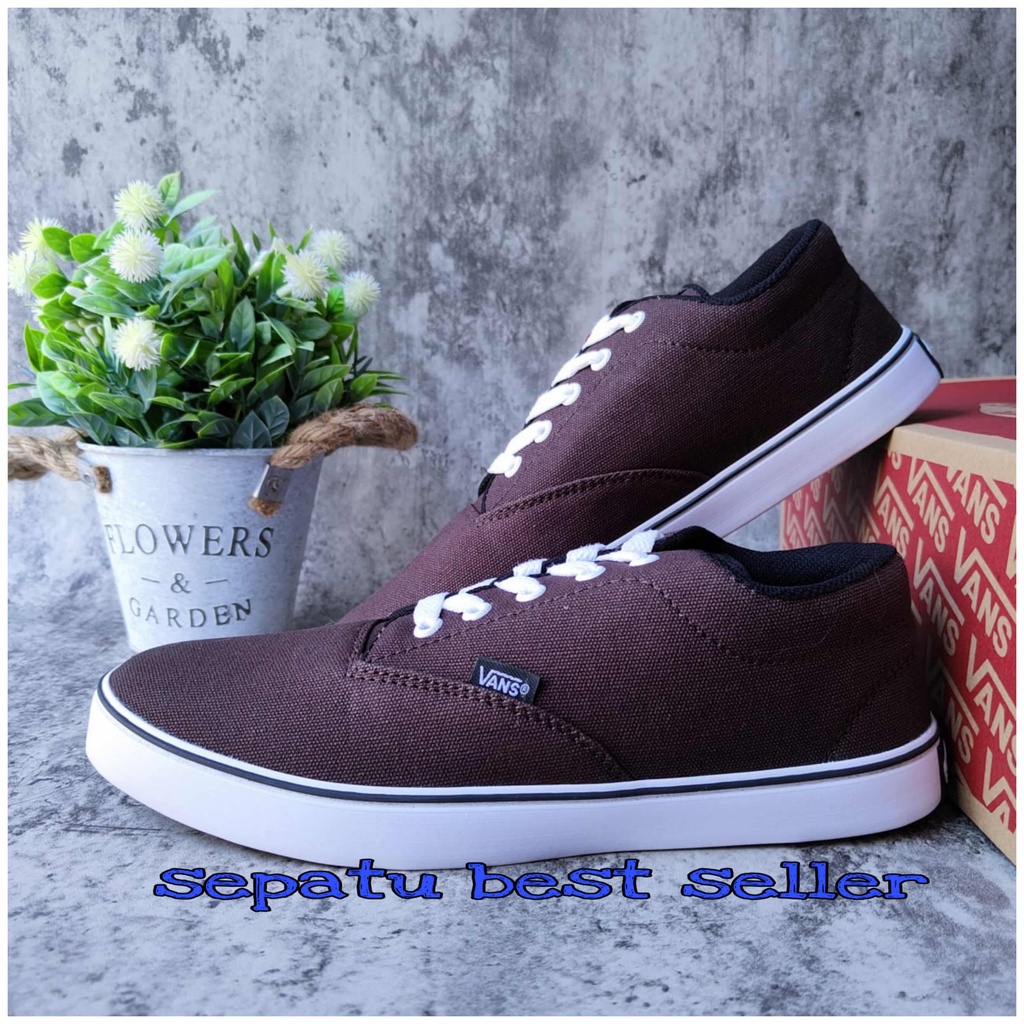 Bisa COD Sepatu Sekolah Vans Era Authentic California Warna Coklat Pria Wanita Terlaris