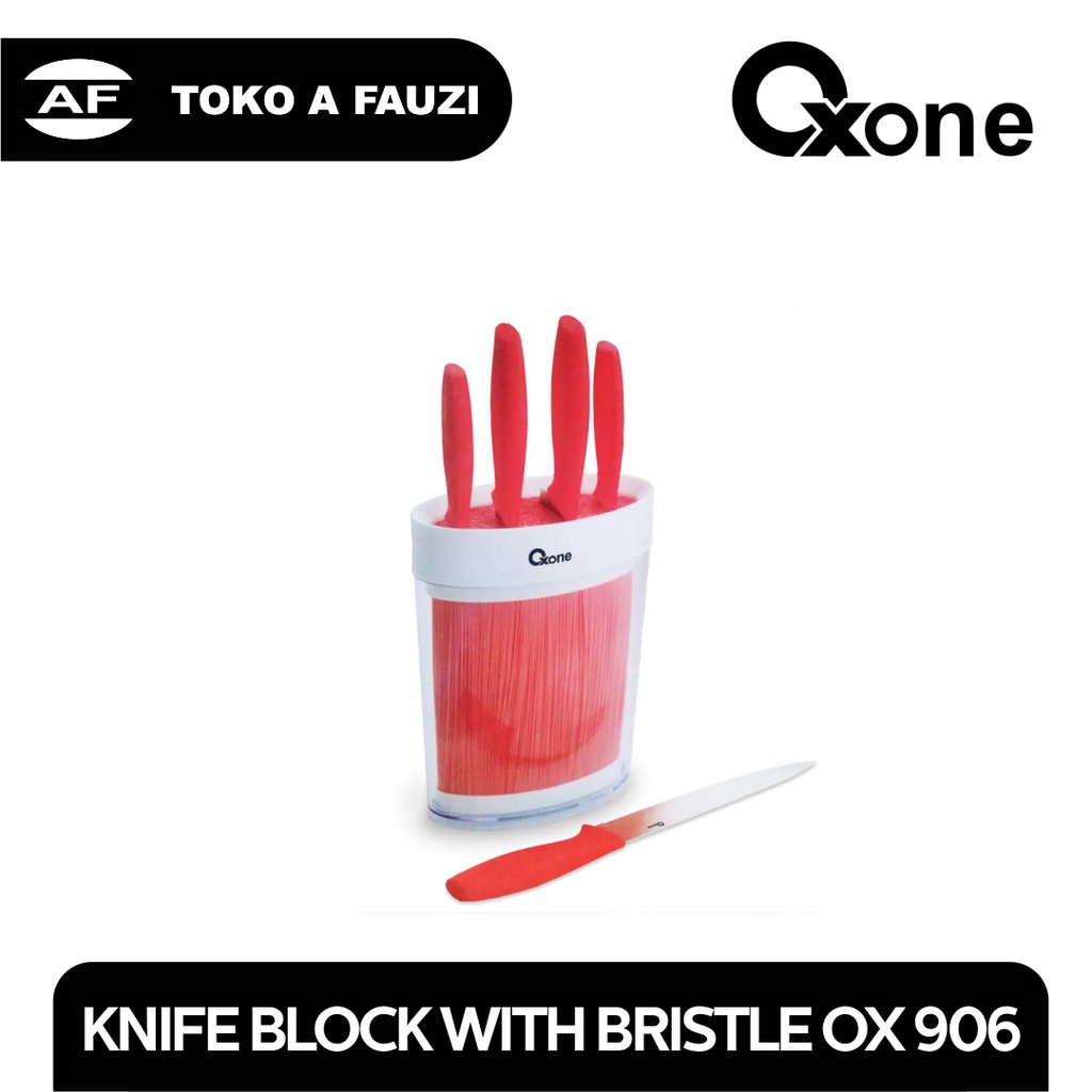 OXONE OVAL KNIFE BLOCK WITH BRISTLE OX-906