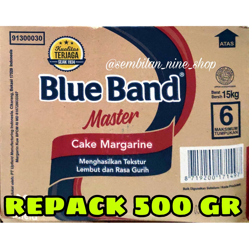 

BLUE BAND 500 Gram Blueband MASTER Cake Margarine Original Margarin Mentega